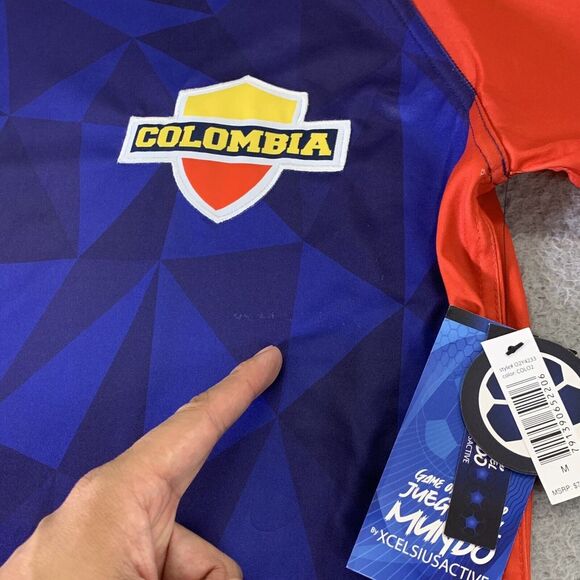 Colombia Soccer Shirt Mens Medium Jersey Replica Futbol Chamisa Xcelsius Active - Picture 6 of 14